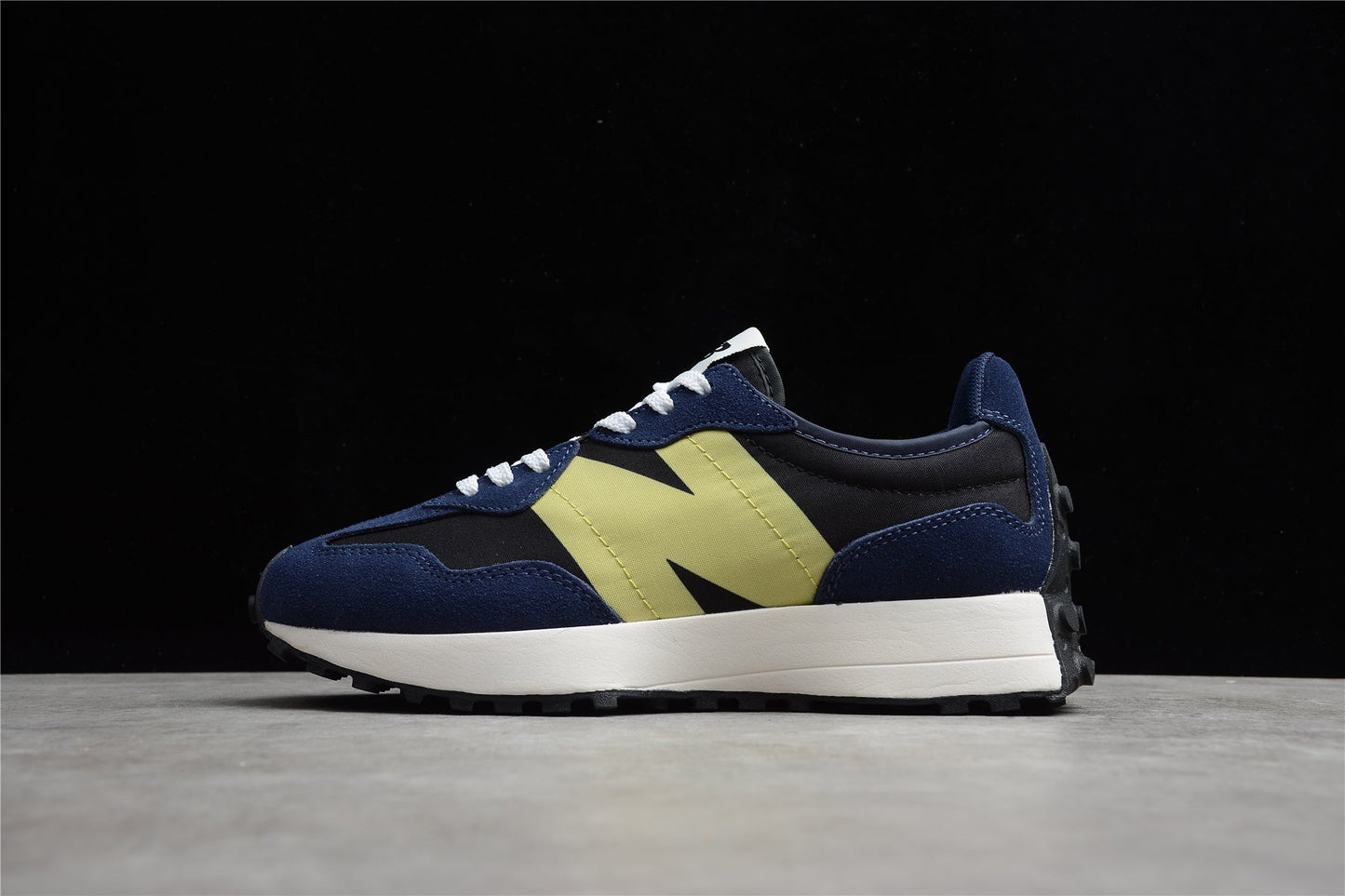 New Balance NB237 series fashion retro casual shoes navy blue yellow
