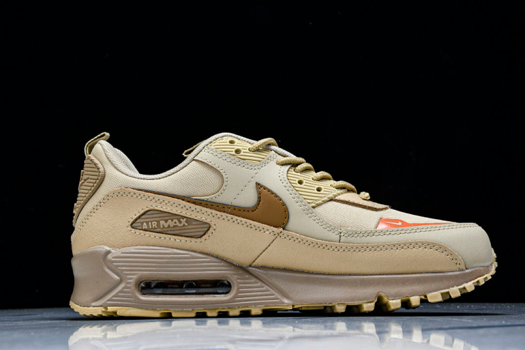 CQ7743-200 AIR MAX 90 TRENDY COUPLE LOW TOP AIR CUSHIONED CASUAL LIGHT WHEAT/BROWN/KHAKI