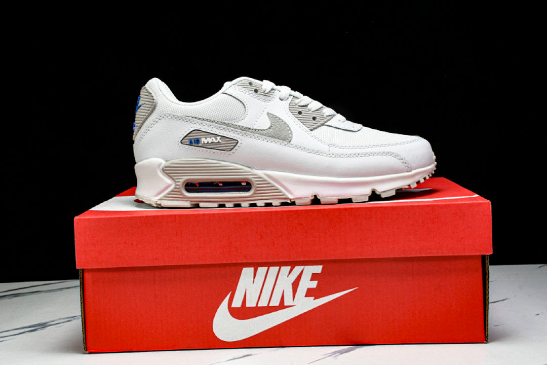 FZ7186 100 AIR MAX 90 WHITE/GREY/BLUE