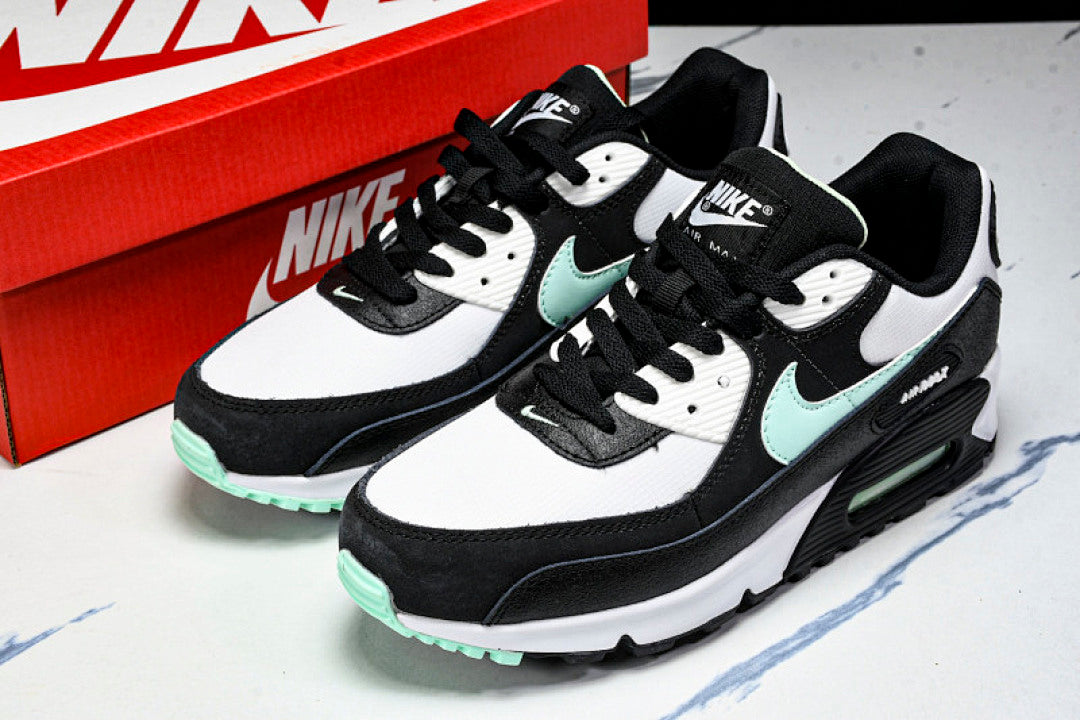 DH4619-100 AIR MAX 90 TRENDY COUPLE LOW TOP AIR CUSHIONED CASUAL WHITE/ICE BLUE/BLACK