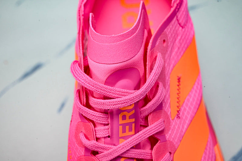 KJ3062 ADIZERO ADIOS 4 M LOW-TOP RUNNING SHOES PINK/ORANGE/PINK