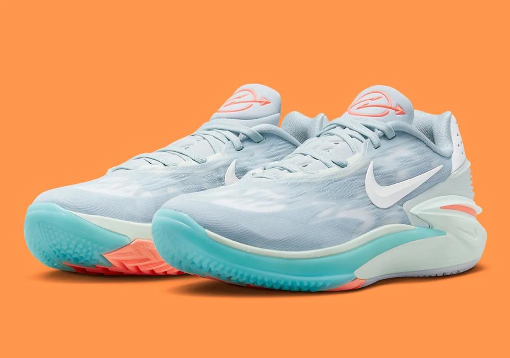 nike air zoom gt cut 2 blue and orange  shoes