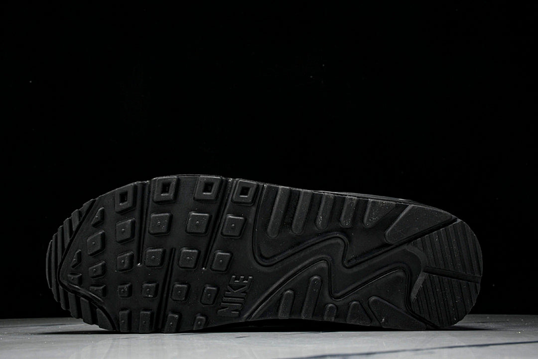 AJ1285-019 AIR MAX 90 RETRO AIR CUSHIONED RUNNING SHOES BLACK/INKINESS