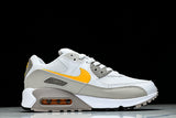DM0029-119 AIR MAX 90 RETRO AIR CUSHIONED RUNNING SHOES LIGHT GRAY/WHITE/ORANGE