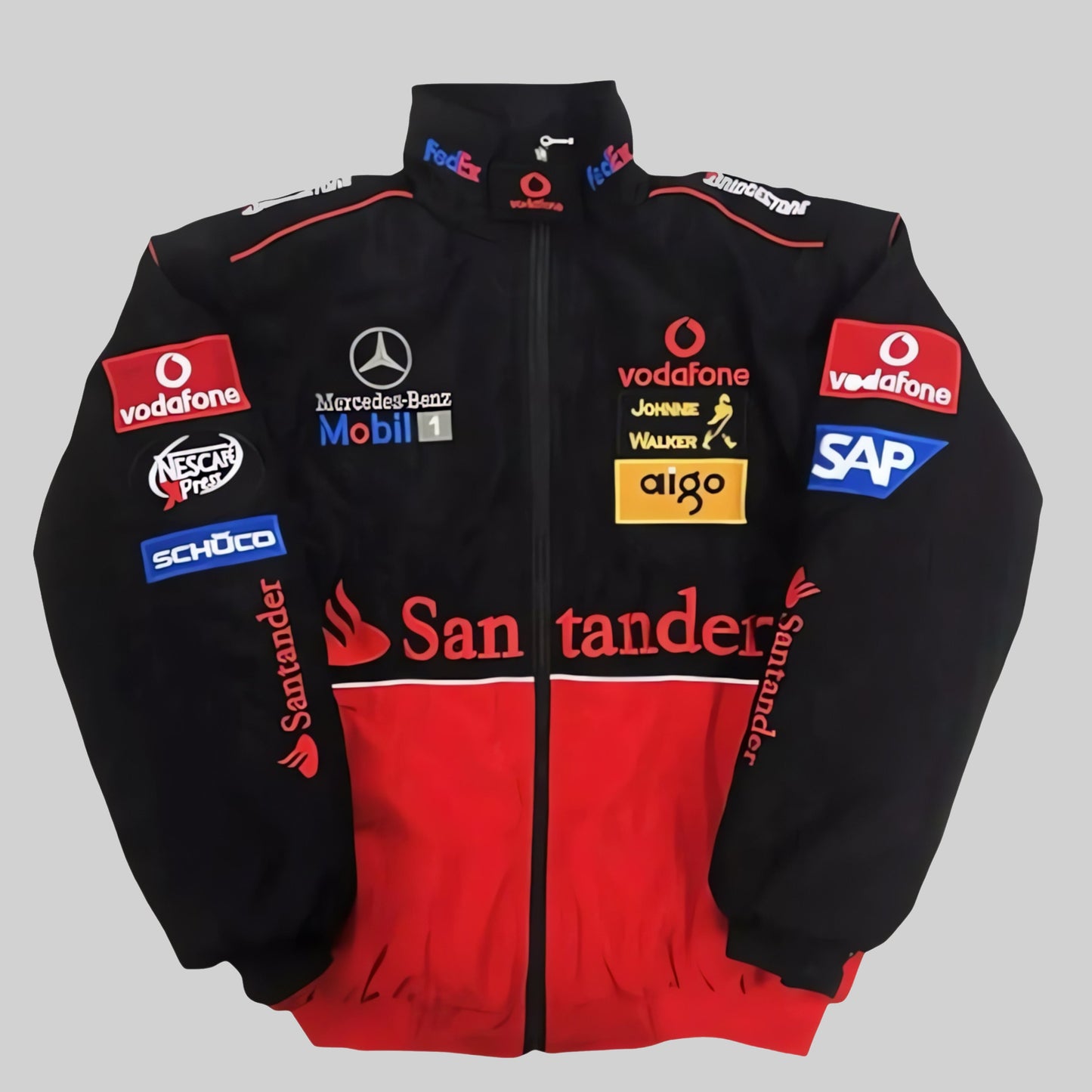 Mercedes Red/Black Bomber Jacket