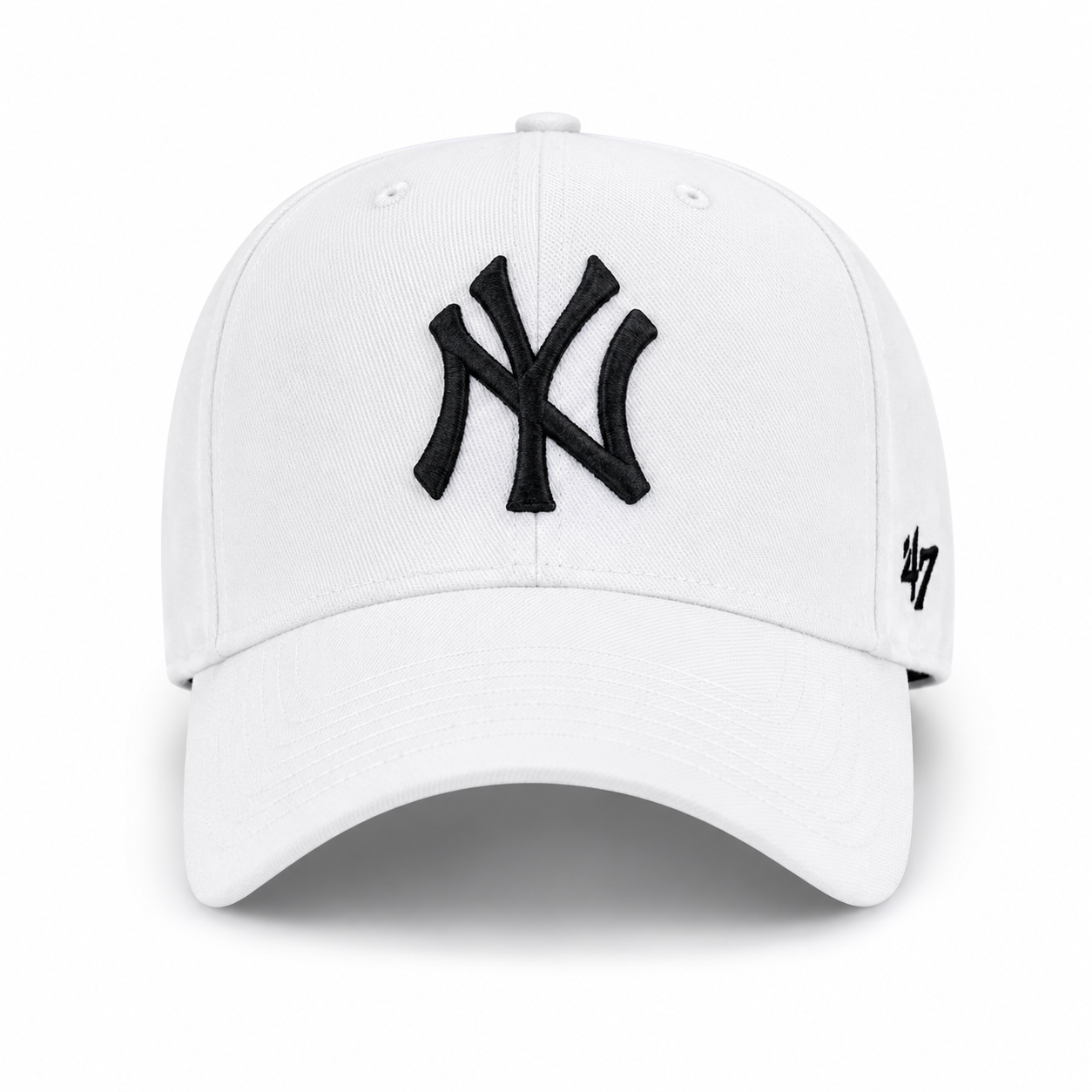 47 Brand New York Yankees MVP Cap in White/Black.
