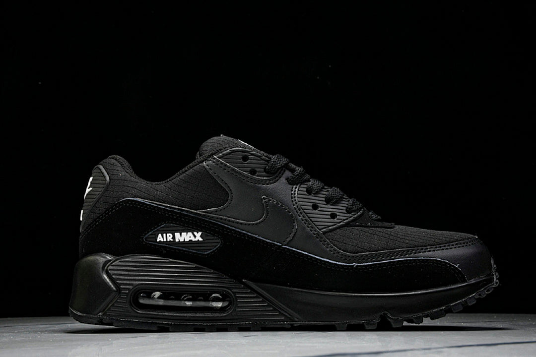 AJ1285-019 AIR MAX 90 RETRO AIR CUSHIONED RUNNING SHOES BLACK/INKINESS