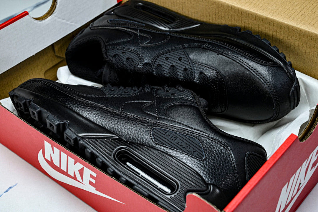 CZ5594-001 AIR MAX 90 LTR CLASSIC SPORTS SHOES FOR MALE AND FEMALE COUPLES BLACK/INKINESS
