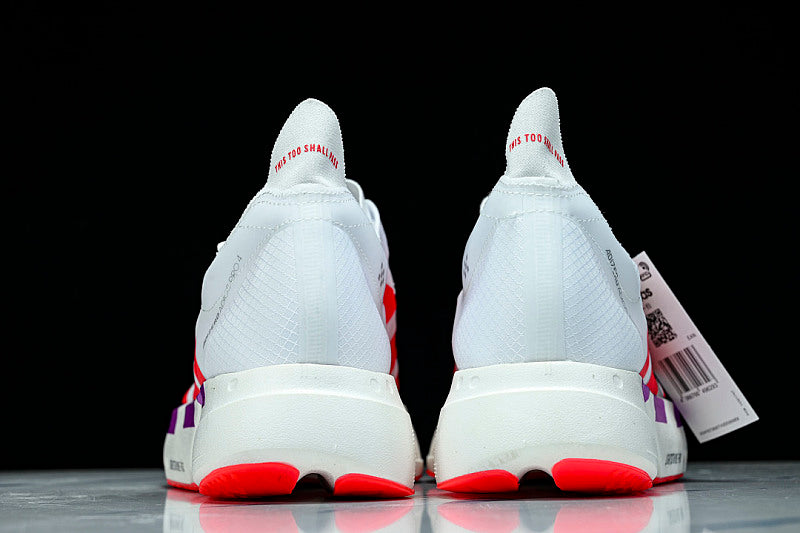 KZ9020 ADIZERO ADIOS PRO 4 FOOTWEAR WHITE/LUCID RED/SHOCK PURPLE