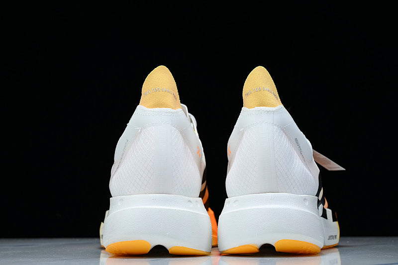 KI4780 ADIZERO ADIOS 4 M LOW-CUT RUNNING SHOES WHITE/ORANGE/BLACK