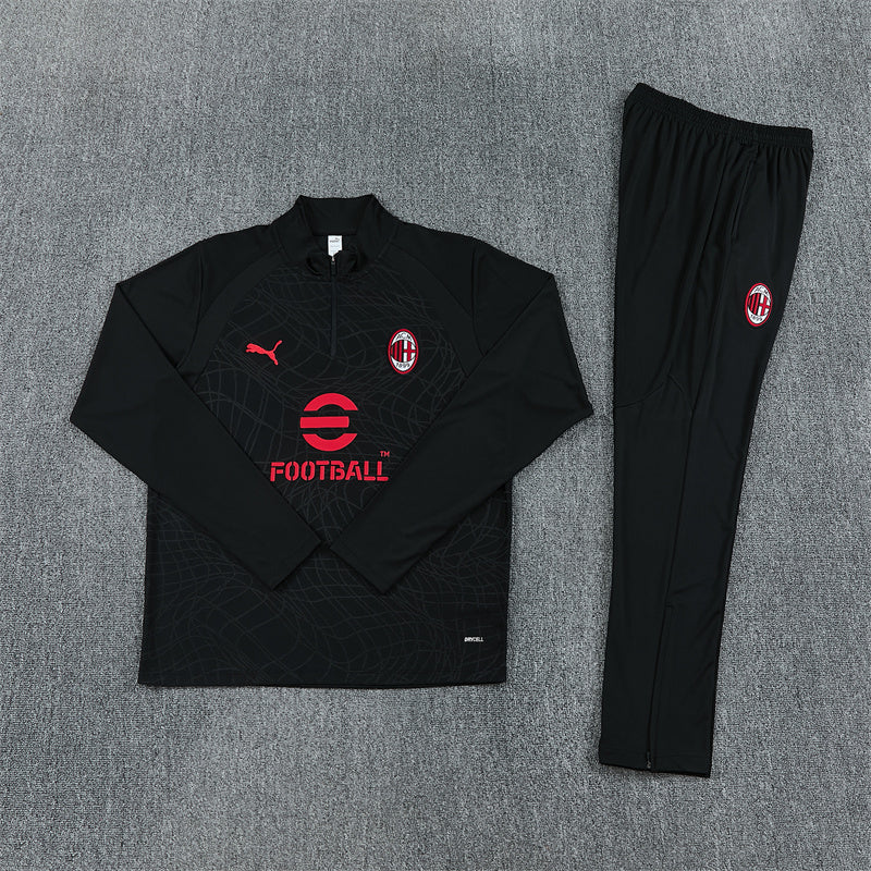 26-27 Season AC Milan Black Color Football Sweater Set