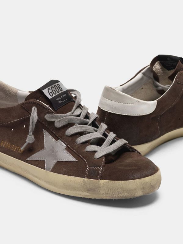 golden goose Super-Star sneakers in suede with silver star