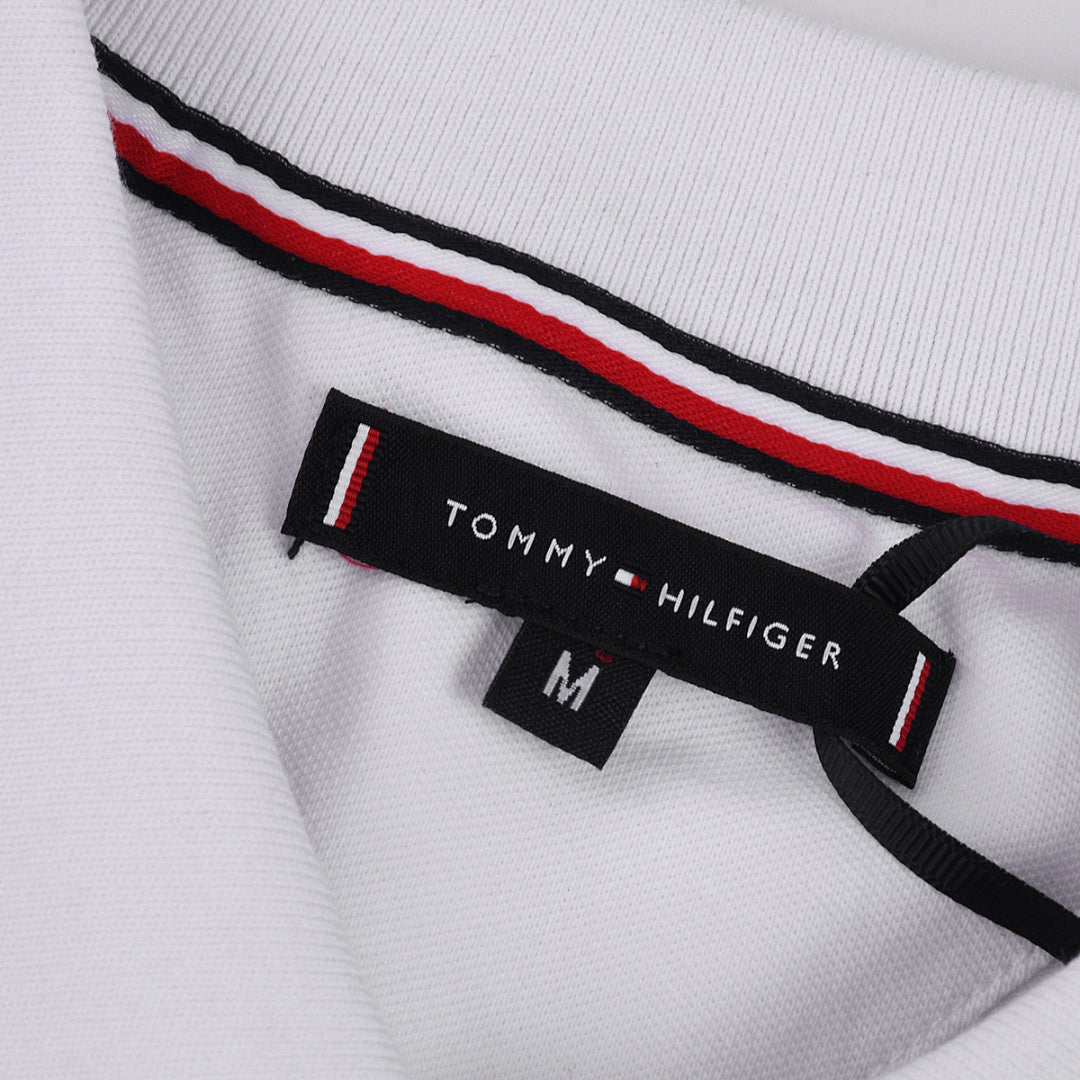 TommyEmbroideryLapel Long Sleeve Polo Shirt