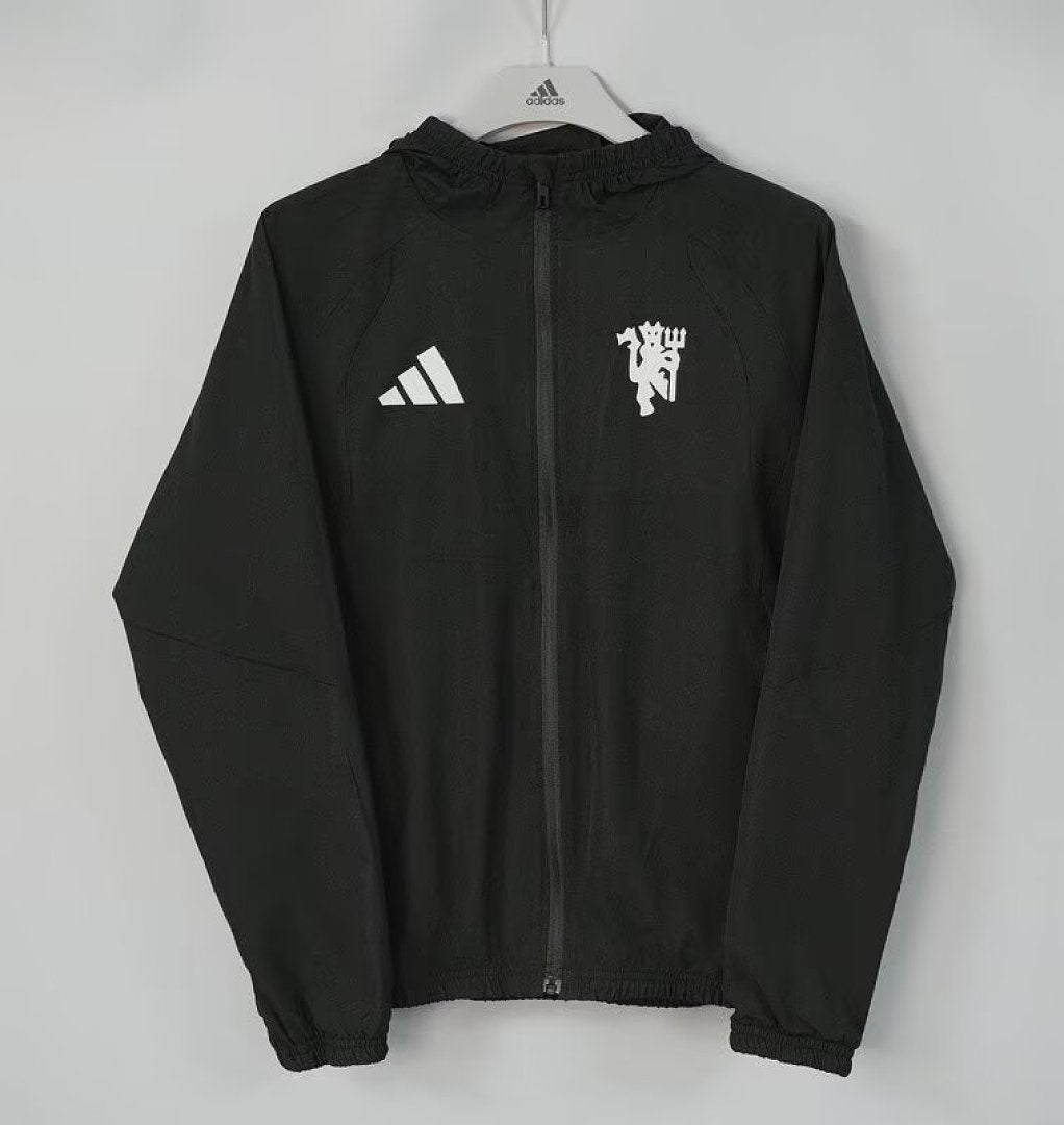 Manchester United Black Windbreaker