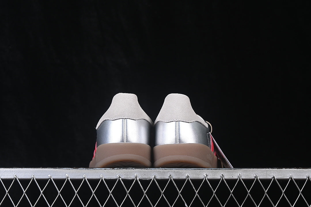 【220】[JR2403]-[GAZELLE INDOOR CLOVER RETRO CASUAL SNEAKERS SILVER/RED]-[WOMAN:35-39]-[MAN:40-45]