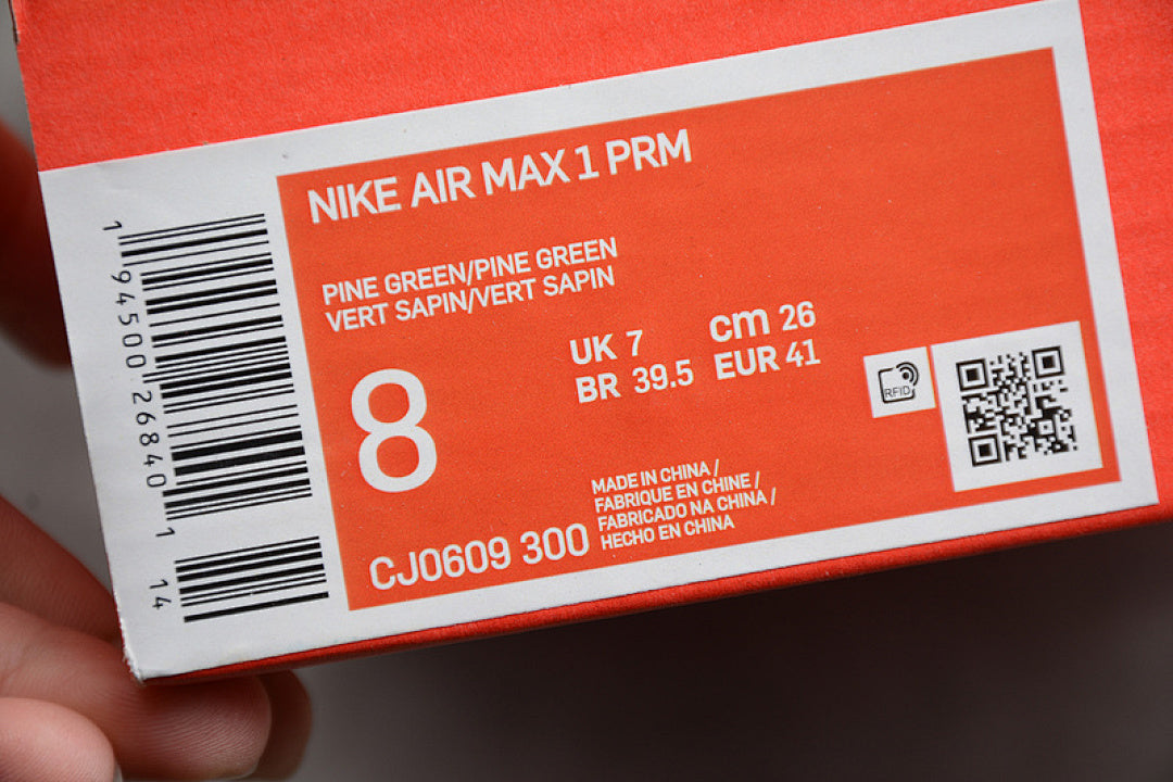 AIR MAX 1 PREMIUM LIMEADE PINE GREEN/PINE GREEN/TRUE WHITE
