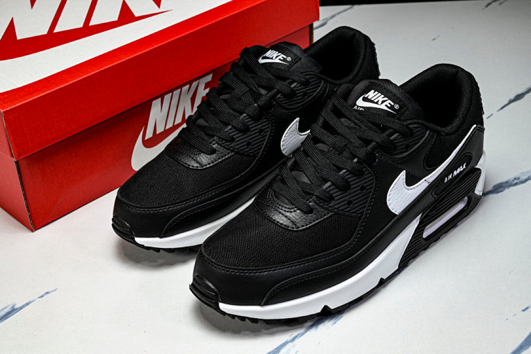 DH8010-002 AIR MAX 90 LTR CLASSIC SPORTS SHOES FOR MALE AND FEMALE COUPLES WHITE/BLACK