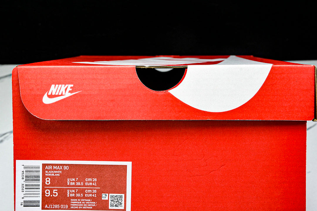 AJ1285-019 AIR MAX 90 RETRO AIR CUSHIONED RUNNING SHOES BLACK/INKINESS