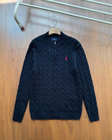 Ralph Lauren Cable-Knit Zip Stand-Collar Sweater RL2503