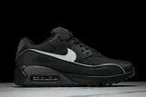 HV4517-002 AIR MAX 90 RETRO AIR CUSHIONED RUNNING SHOES BLACK/LIGHT GRAY