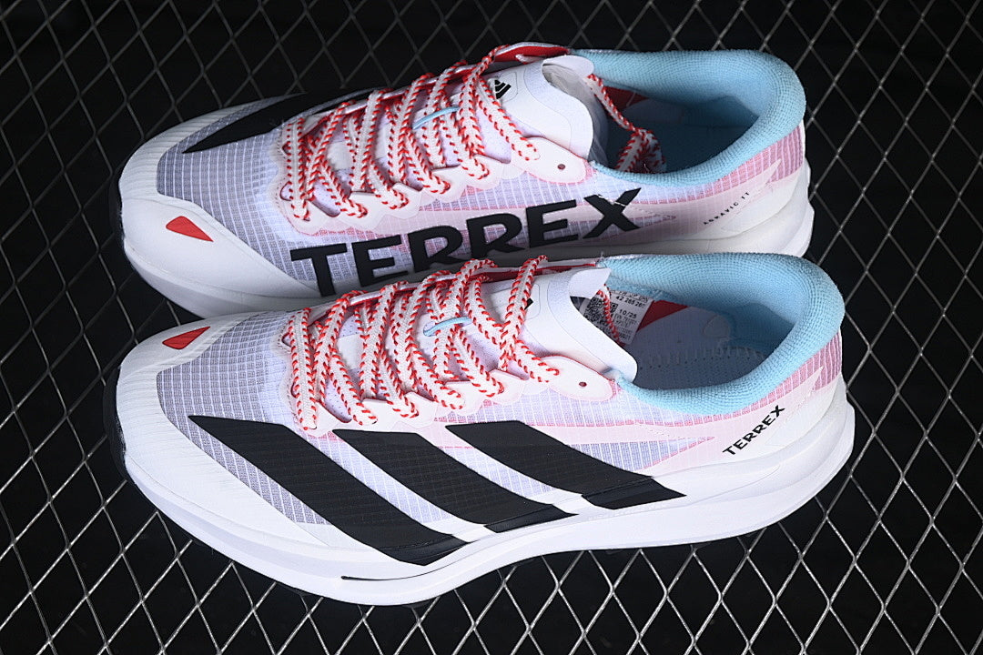TERREX AGRAVIC SOLE-BOOSTING RUNNING SHOES WHITE/BLACK/PINK