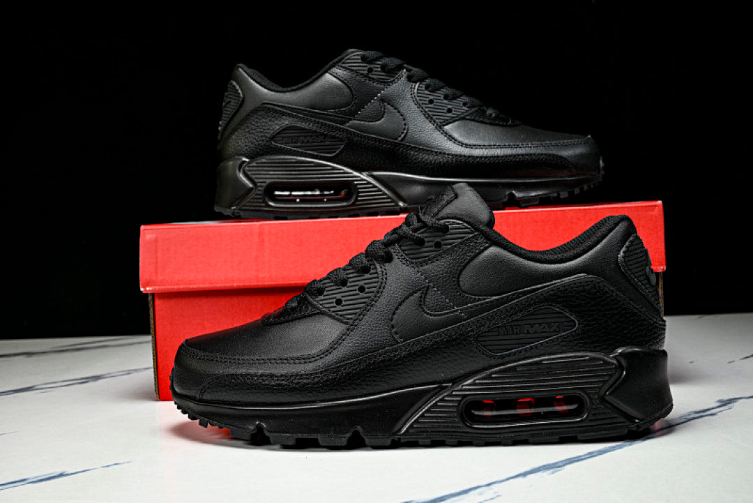 CZ5594-001 AIR MAX 90 LTR CLASSIC SPORTS SHOES FOR MALE AND FEMALE COUPLES BLACK/INKINESS