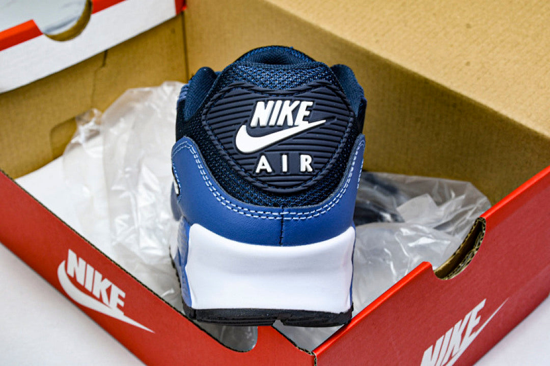AIR MAX 90 TRENDY COUPLE LOW TOP AIR CUSHIONED CASUAL WHITE/BLACK/NAVY BLUE