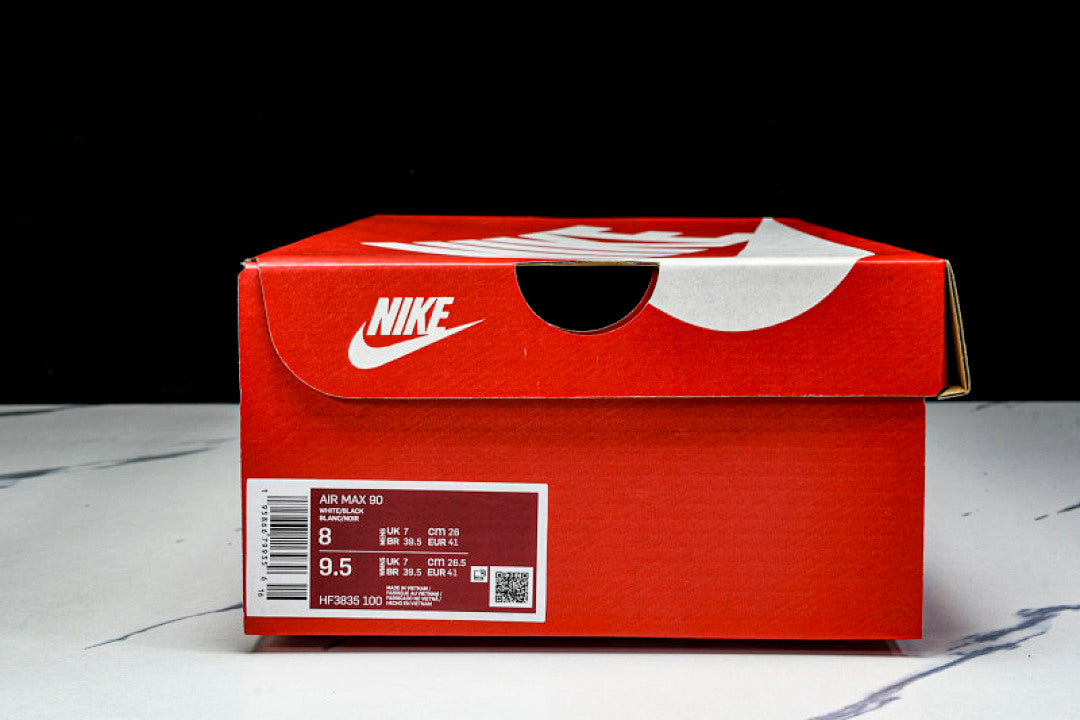 【240】HF3835-100 AIR MAX 90 TRENDY COUPLE LOW TOP AIR CUSHIONED CASUAL WHITE/BLACK