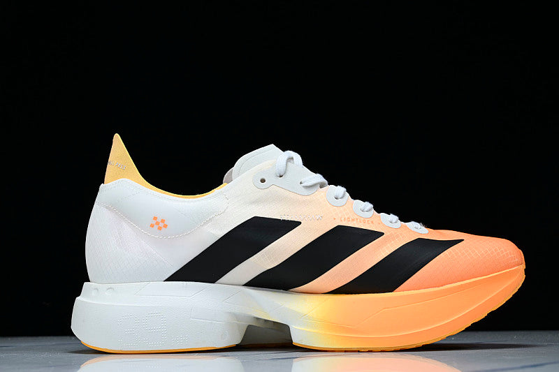 KI4780 ADIZERO ADIOS 4 M LOW-CUT RUNNING SHOES WHITE/ORANGE/BLACK