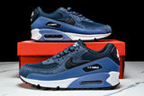 AIR MAX 90 TRENDY COUPLE LOW TOP AIR CUSHIONED CASUAL WHITE/BLACK/NAVY BLUE