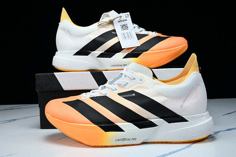 KI4780 ADIZERO ADIOS 4 M LOW-CUT RUNNING SHOES WHITE/ORANGE/BLACK