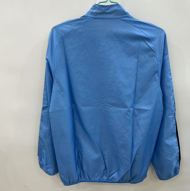 Italy Light Blue Print Windbreaker
