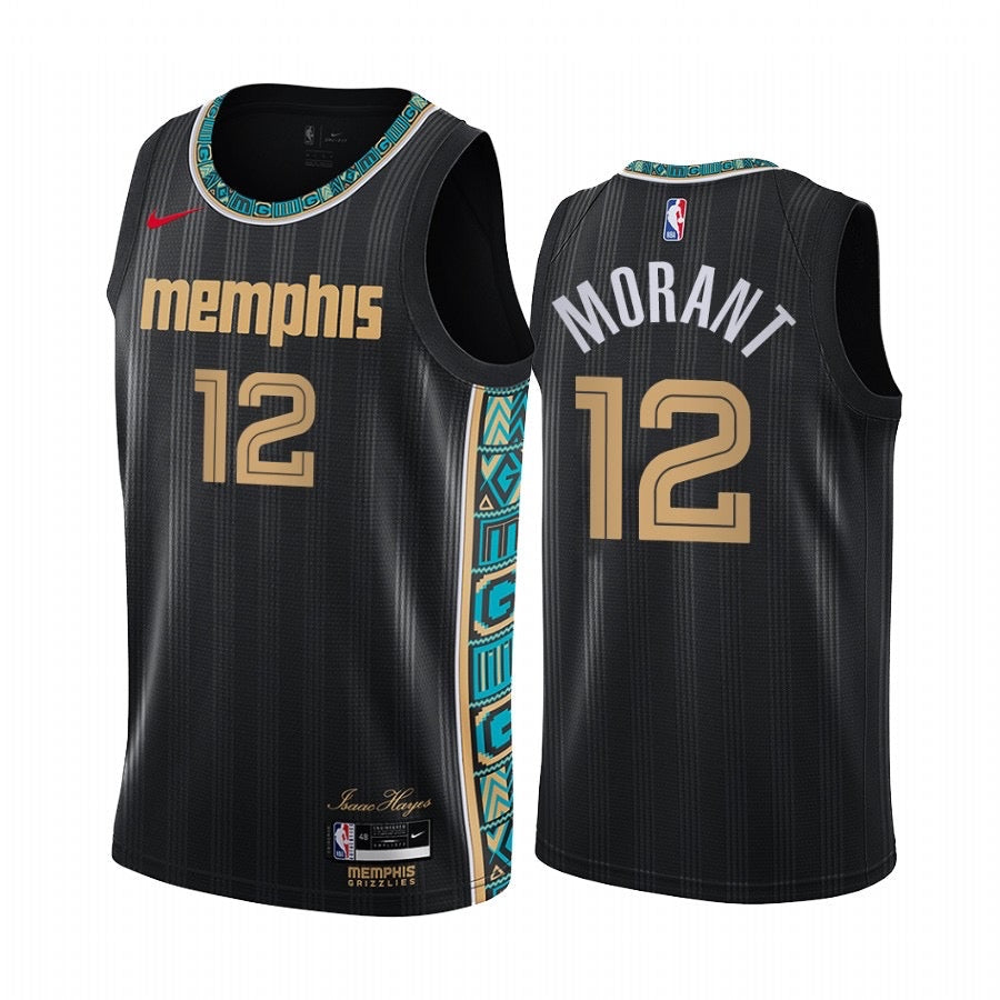 Memphis black 12 morant  Jersey