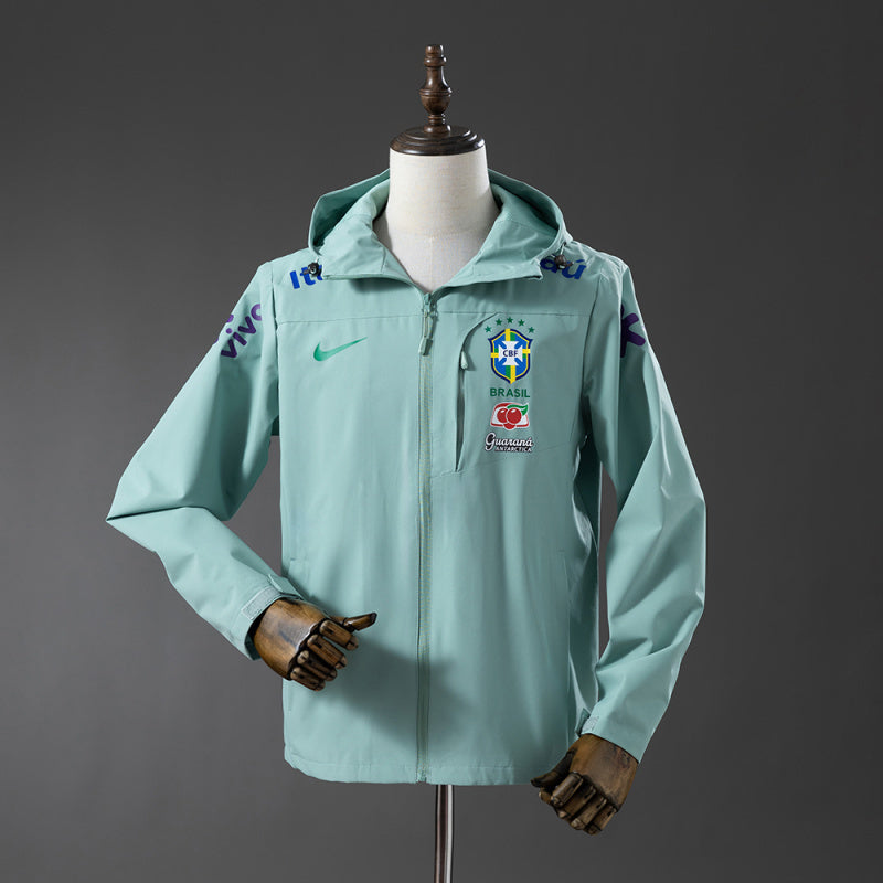 Brazil Mint Green Hooded Jacket