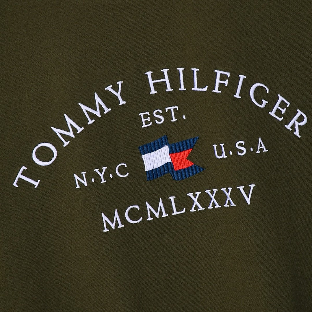 TommyTOMMYEmbroideryCrew NeckShort Sleeve T-Shirt