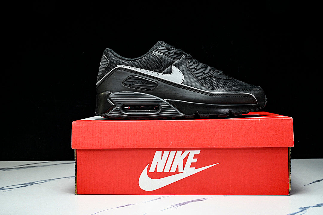 HV4517-002 AIR MAX 90 LTR CLASSIC MEN'S SPORTS SHOES BLACK/LIGHT GRAY