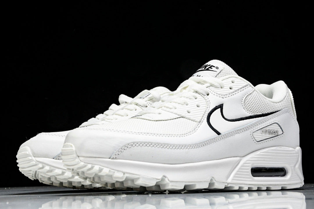 【240】HF3835-100 AIR MAX 90 TRENDY COUPLE LOW TOP AIR CUSHIONED CASUAL WHITE/BLACK
