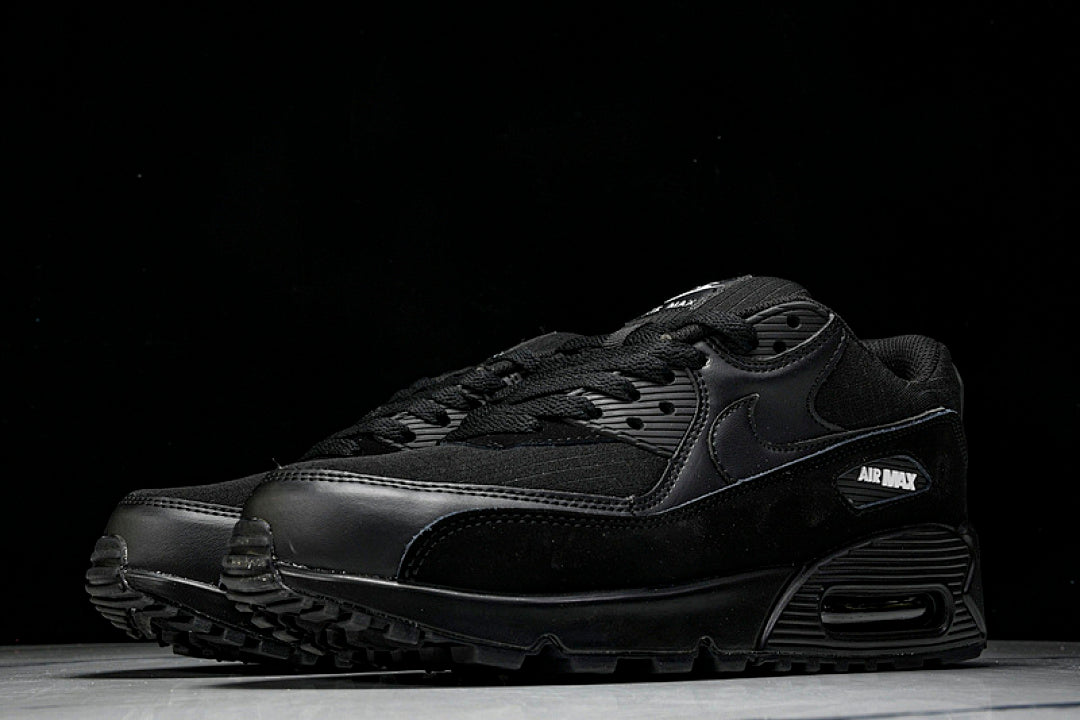 AJ1285-019 AIR MAX 90 RETRO AIR CUSHIONED RUNNING SHOES BLACK/INKINESS