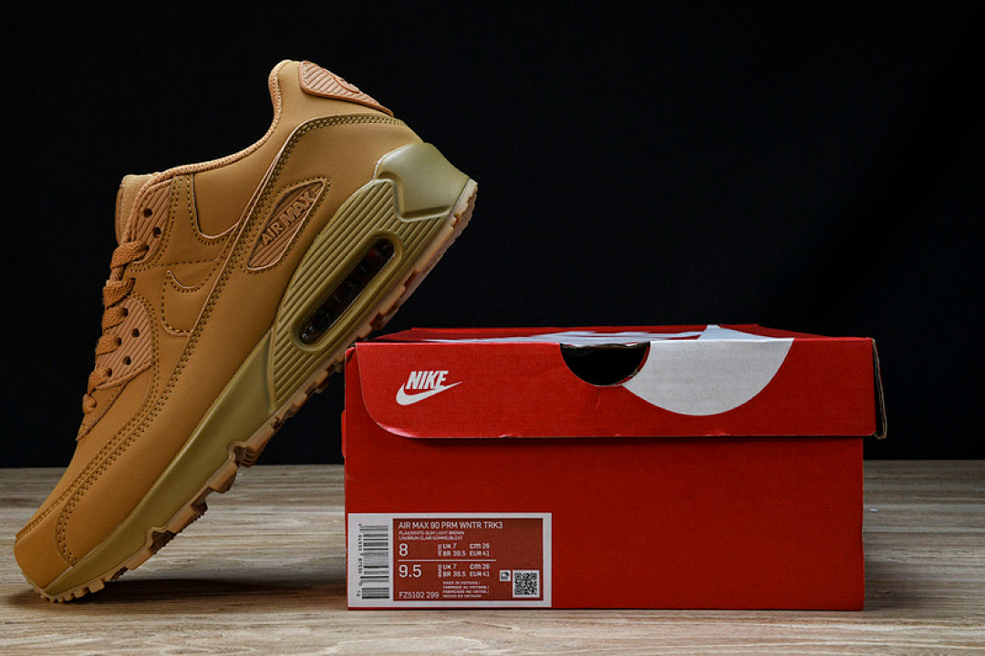 FZ5102 299 AIR MAX 90 PREMIUM FLAX/GUM LIGHT BROWN/WHEAT