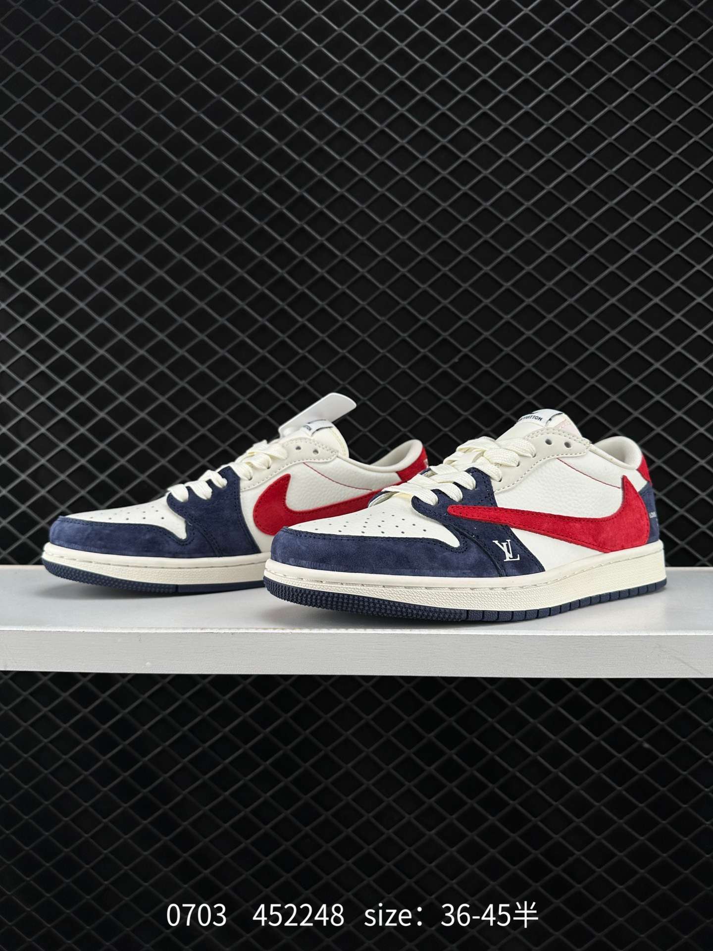 24 Corporate Travis Scott x Fragment Design x Jordan Air Jordan Low OG SP AJ Joe LV joint low-top cultural casual sneakers LV joint #多方连