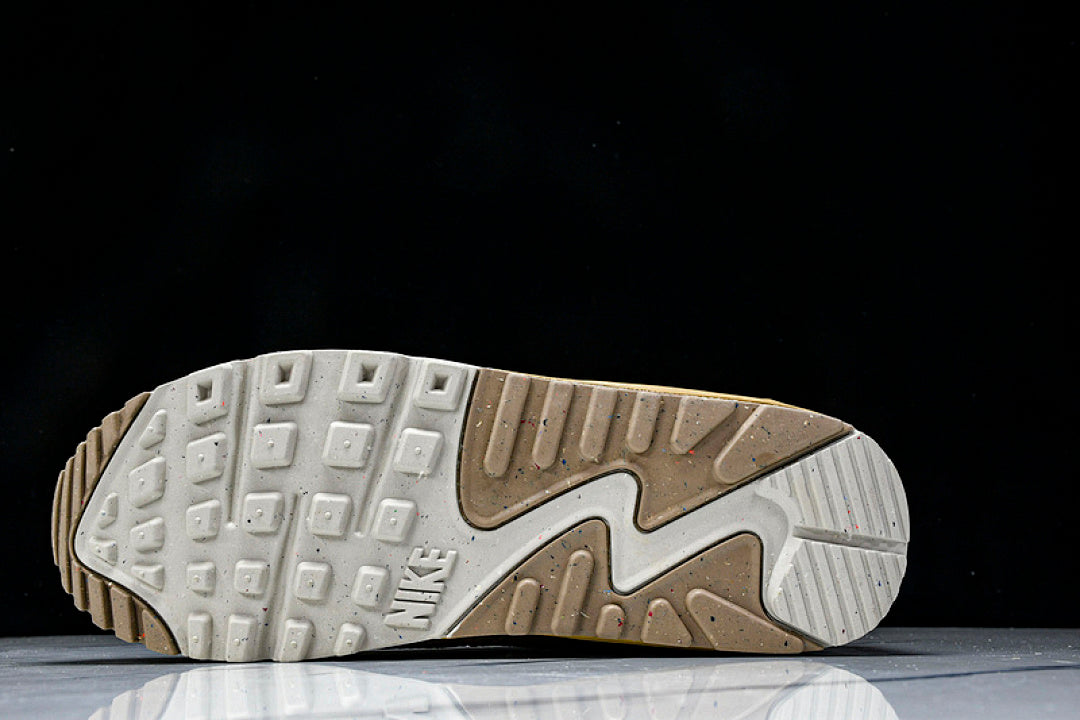 DH8010-004 AIR MAX 90 RETRO AIR CUSHIONED RUNNING SHOES BROWN POWDER/WHITE