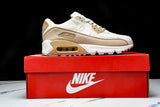 DH8010-004 AIR MAX 90 RETRO AIR CUSHIONED RUNNING SHOES BROWN POWDER/WHITE