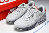 DC4466-001 AIR MAX 90 TRENDY COUPLE LOW TOP AIR CUSHIONED CASUAL LIGHT GRAY/DARK GRAY/ORANGE