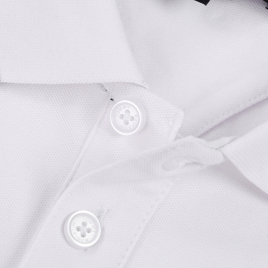 TommyEmbroideryLapel Long Sleeve Polo Shirt