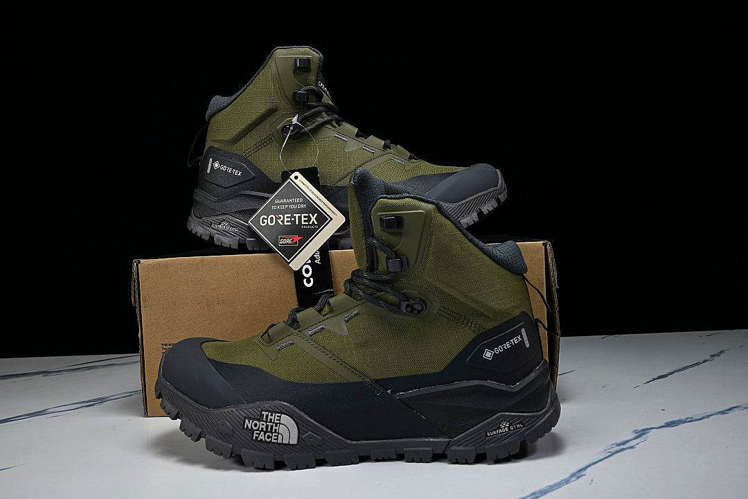 THE NORTH FACE SUMMIT OFFTRAIL GORETEX MEN'S HIKING SHOES ARMY GREEN/GREEN