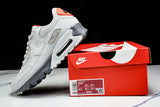 DC4466-001 AIR MAX 90 TRENDY COUPLE LOW TOP AIR CUSHIONED CASUAL LIGHT GRAY/DARK GRAY/ORANGE