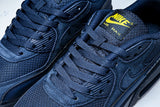 DM0029-401 AIR MAX 90 RETRO AIR CUSHIONED RUNNING SHOES NAVY BLUE/BLACK