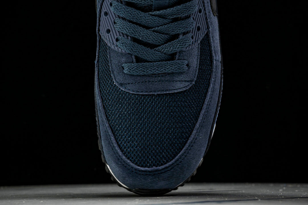 AIR MAX 90 TRENDY COUPLE LOW TOP AIR CUSHIONED CASUAL WHITE/BLACK/NAVY BLUE