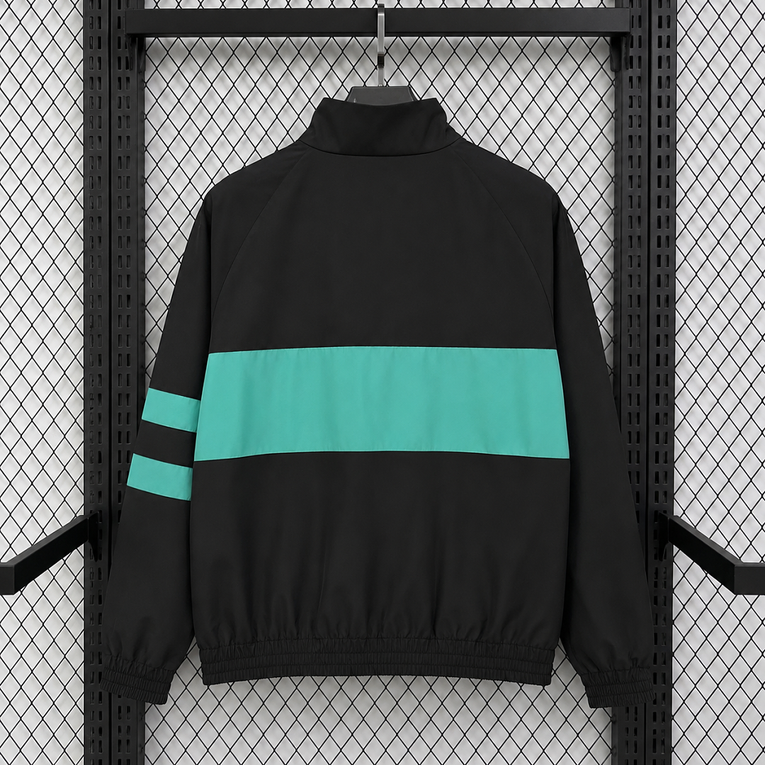 Barcelona Black & Teal Track Jacket
