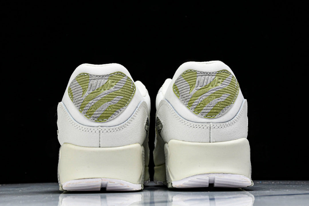 AJ1285-018 AIR MAX 90 TRENDY COUPLE LOW TOP AIR CUSHIONED CASUAL WHITE/LIGHT GRAY/BEIGE